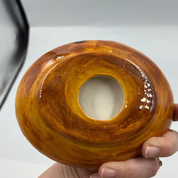 Vintage Splatter Painted Handmade Glazed Ceramic Ash Tray Cottage Core Boho MCM - Picture 5 of 11